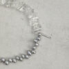 Aura & Qi detail 1J7A3403 Original detail view of Clear Quartz & Cultured Pearl Bracelet