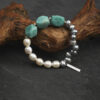 Original detail view of Amazonite & Cultured Pearl Bracelet
