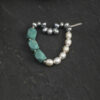Original detail view of Amazonite & Cultured Pearl Bracelet
