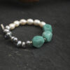Original detail view of Amazonite & Cultured Pearl Bracelet