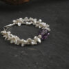 Original detail view of Amethyst & Cultured Pearl Bracelet