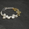 Original detail view of Citrine & Cultured Pearl Bracelet