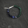 Original detail view of Malachite, Blue-Veined Stone & Cultured Pearl Bracelet