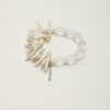Aura & Qi detail 1J7A3931 Original detail view of Clear Crystal & Cultured Pearl Bracelet