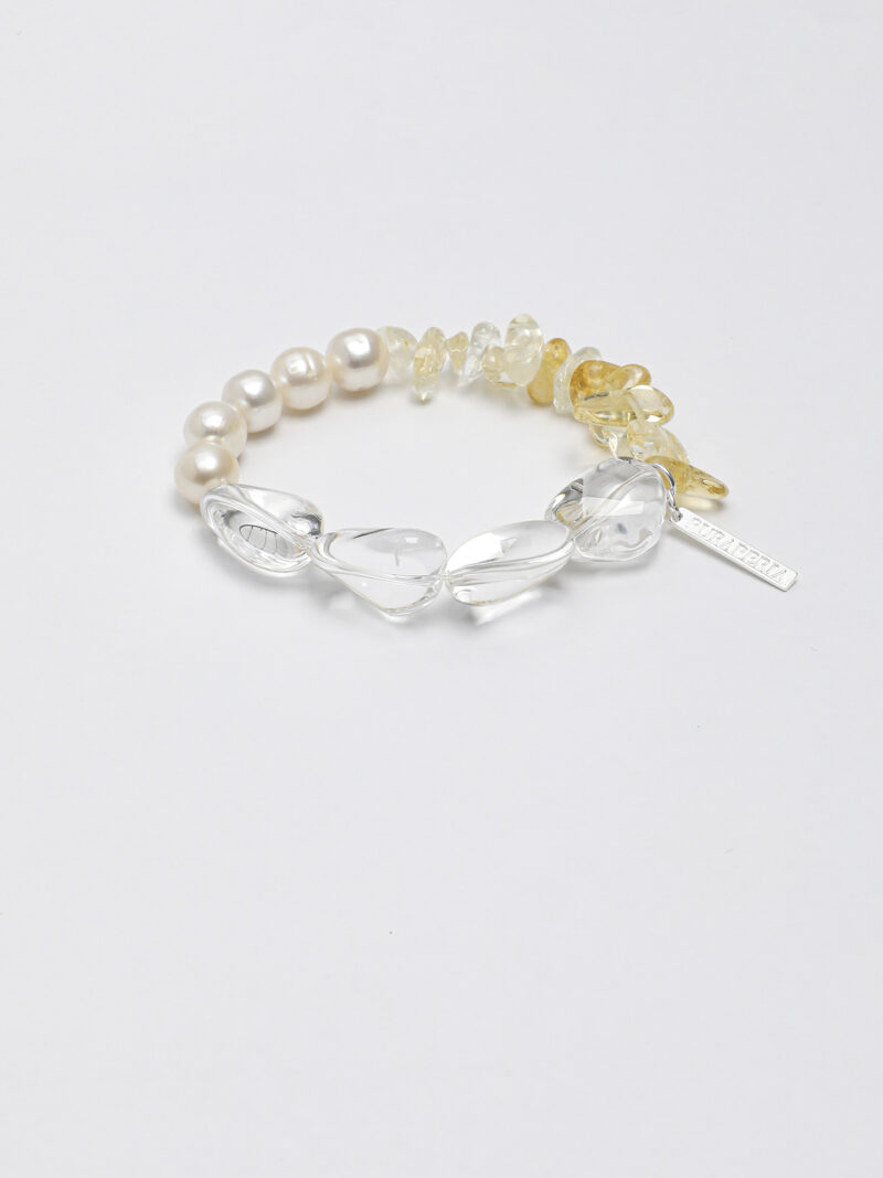 Original detail view of Clear Quartz & Citrine Bracelet
