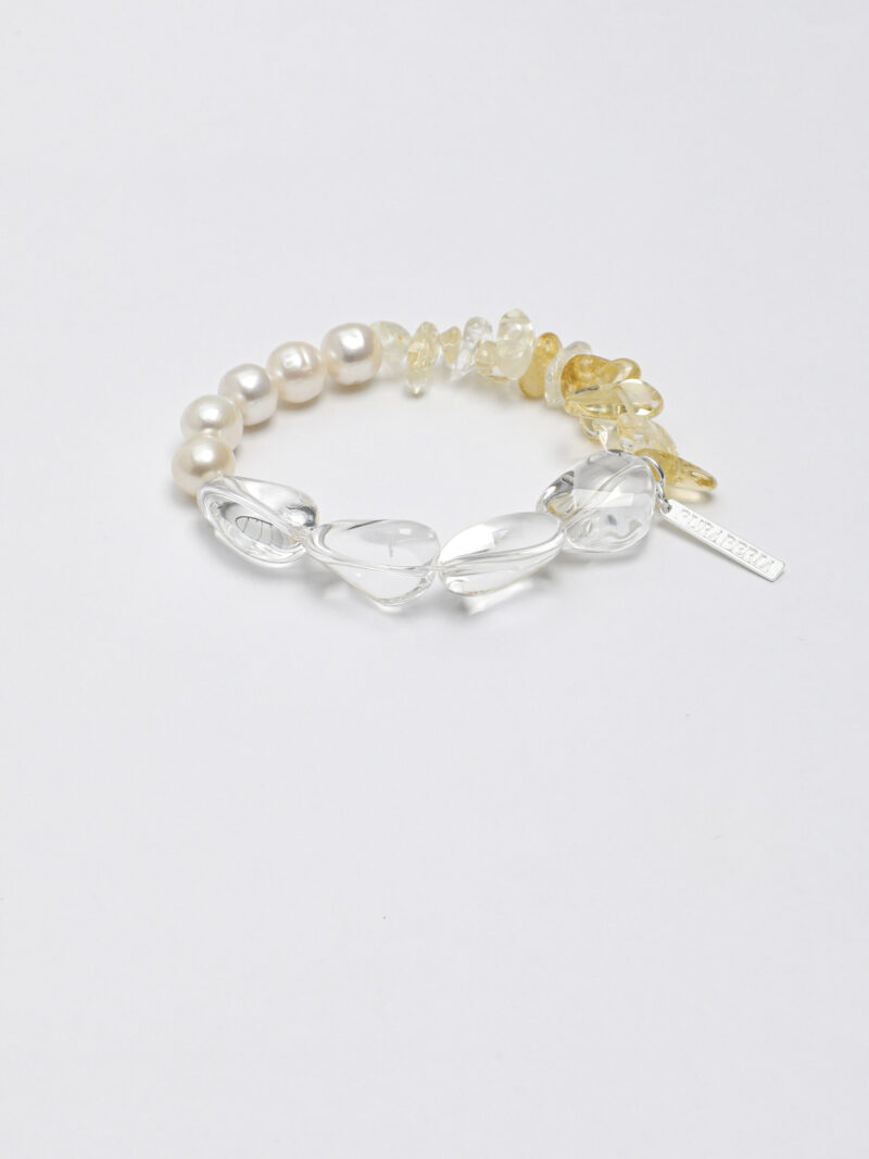Original detail view of Clear Quartz & Citrine Bracelet