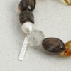 Original detail view of Clear Quartz, Smoky Quartz, Citrine & Cultured Pearl Bracelet