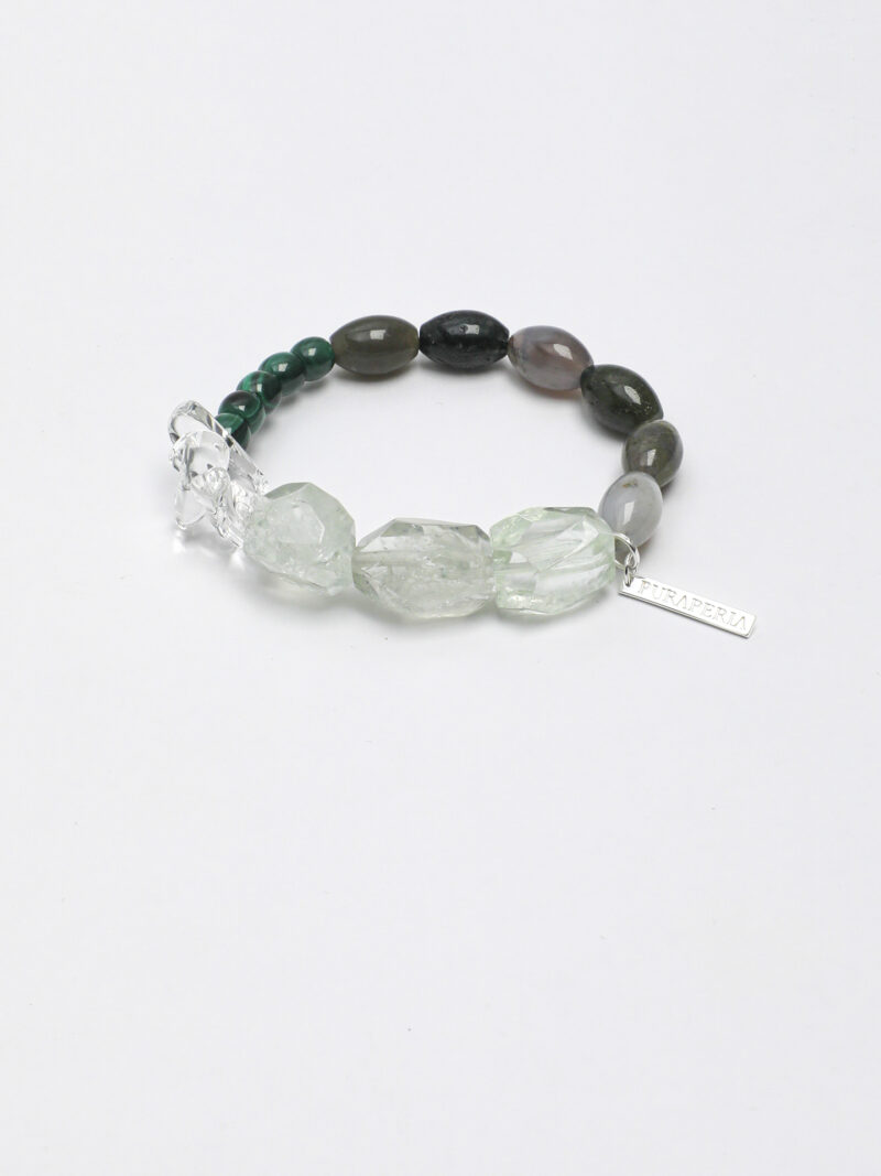 Original detail view of Malachite & Green Crystal Bracelet