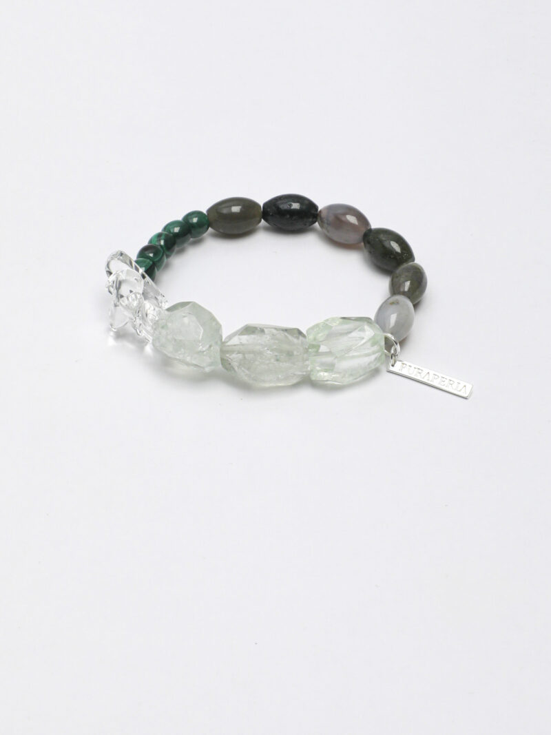 Original detail view of Malachite & Green Crystal Bracelet