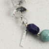 Original detail view of Lapis Lazuli, Amazonite & Cultured Pearl Bracelet