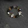 Original detail view of Clear Quartz, Smoky Quartz, Citrine & Cultured Pearl Bracelet