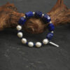 Original detail view of Lapis Lazuli & Cultured Pearl Bracelet