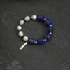 Original detail view of Lapis Lazuli & Cultured Pearl Bracelet