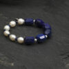 Original detail view of Lapis Lazuli & Cultured Pearl Bracelet