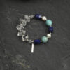 Original detail view of Lapis Lazuli, Amazonite & Cultured Pearl Bracelet