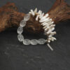 Aura & Qi detail 1J7A4142 Original detail view of Clear Crystal & Cultured Pearl Bracelet