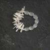 Aura & Qi detail 1J7A4148 Original detail view of Clear Crystal & Cultured Pearl Bracelet