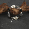Original detail view of Clear Quartz, Smoky Quartz & Cultured Pearl Bracelet