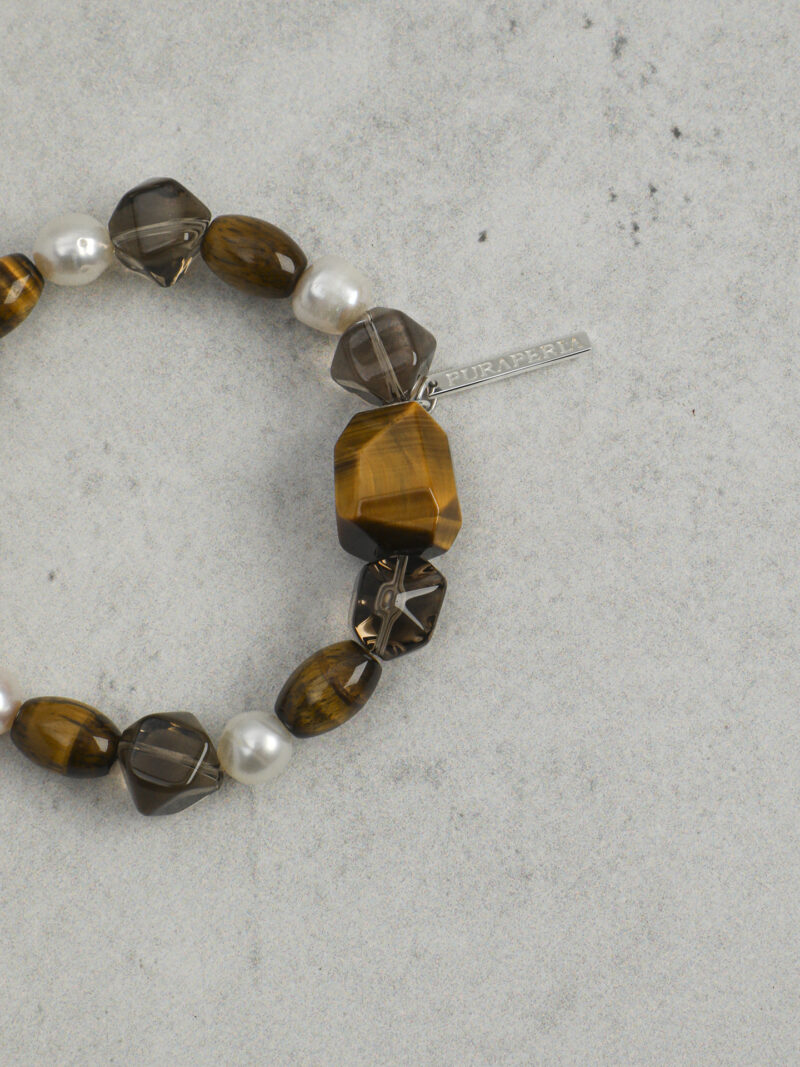 Original detail view of Smoky Quartz & Tiger’s Eye Bracelet