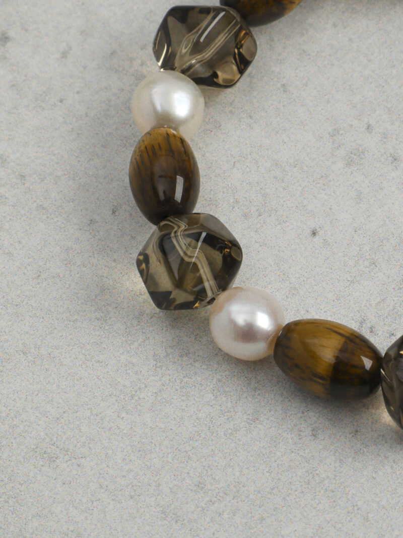 Original detail view of Smoky Quartz & Tiger’s Eye Bracelet