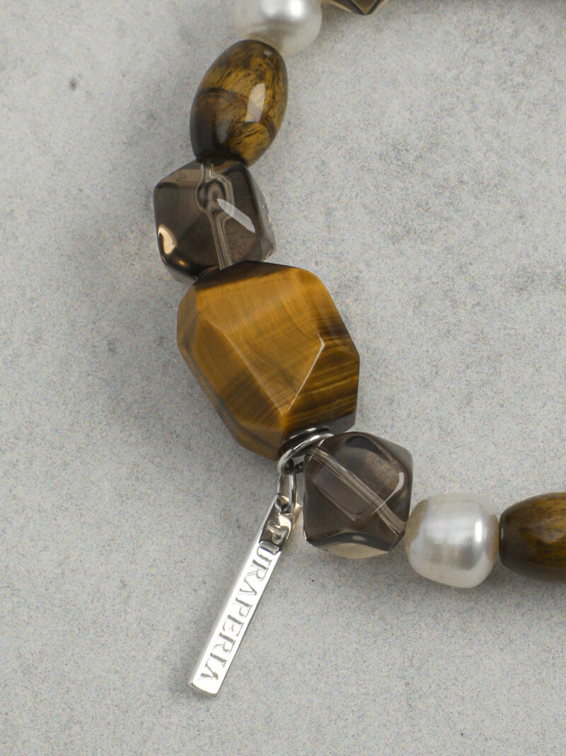 Original detail view of Smoky Quartz & Tiger’s Eye Bracelet