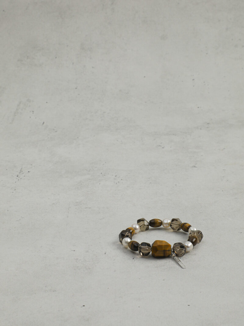 Original detail view of Smoky Quartz & Tiger’s Eye Bracelet