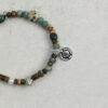 Original detail view of Malachite, Tiger’s Eye, Wood-Grain Stone & Cultured Pearl Bracelet
