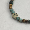 Original detail view of Malachite, Tiger’s Eye, Wood-Grain Stone & Cultured Pearl Bracelet