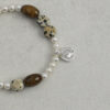 Original detail view of Tiger’s Eye & Cultured Pearl Bracelet