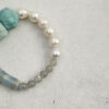 Original detail view of Moonstone, Amazonite & Blue Stone Bracelet