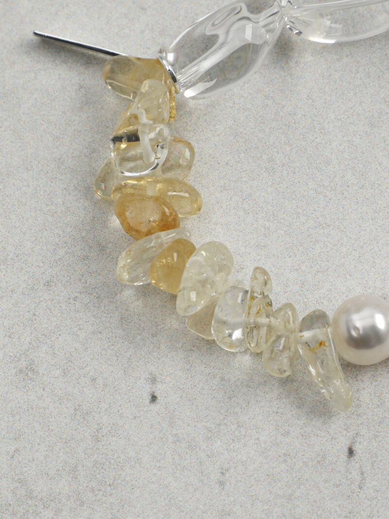 Original detail view of Clear Quartz & Citrine Bracelet