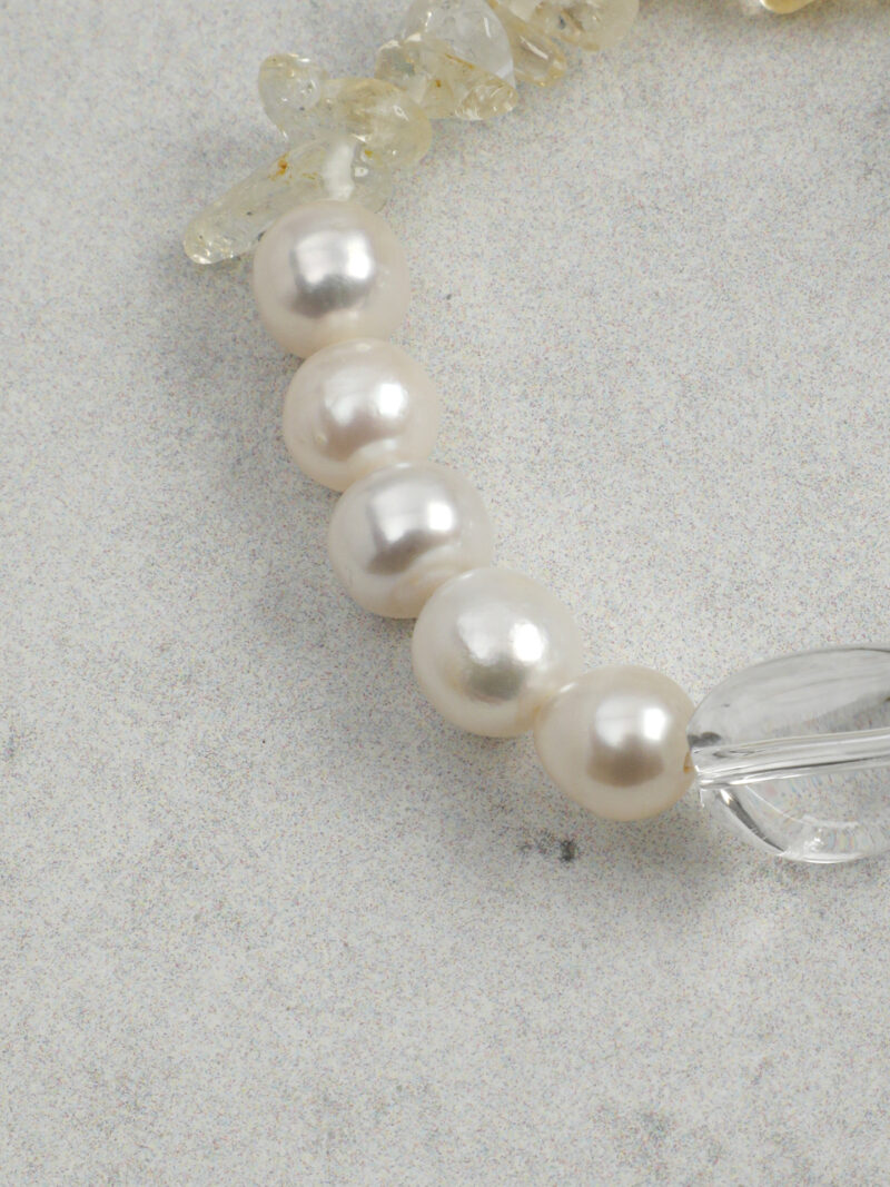 Original detail view of Clear Quartz & Citrine Bracelet