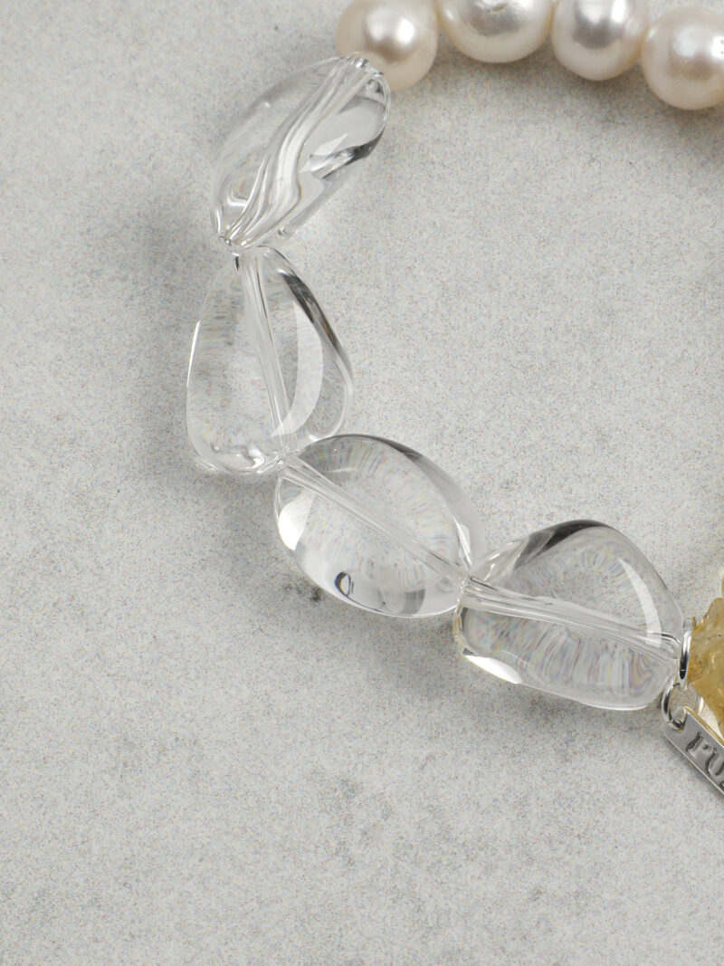 Original detail view of Clear Quartz & Citrine Bracelet