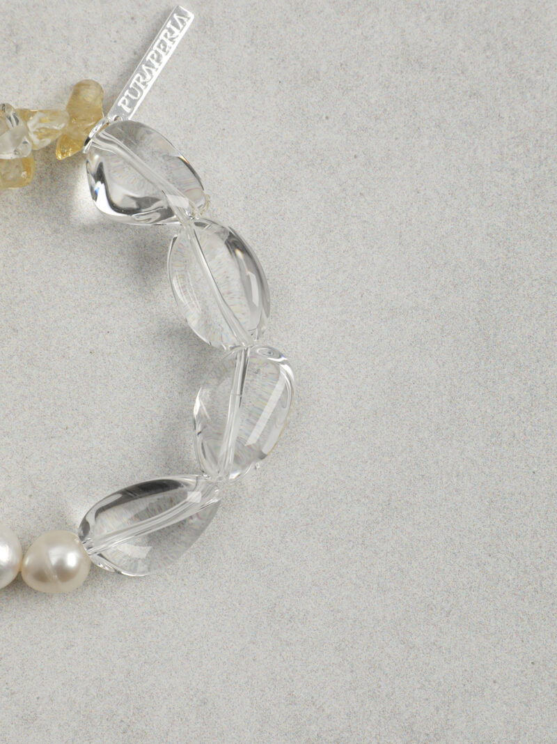 Original detail view of Clear Quartz & Citrine Bracelet