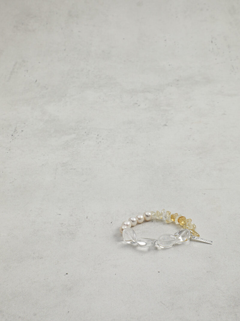 Original detail view of Clear Quartz & Citrine Bracelet