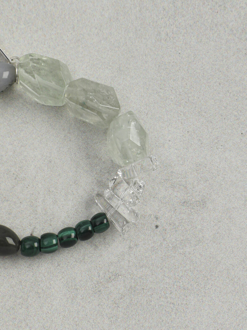 Original detail view of Malachite & Green Crystal Bracelet