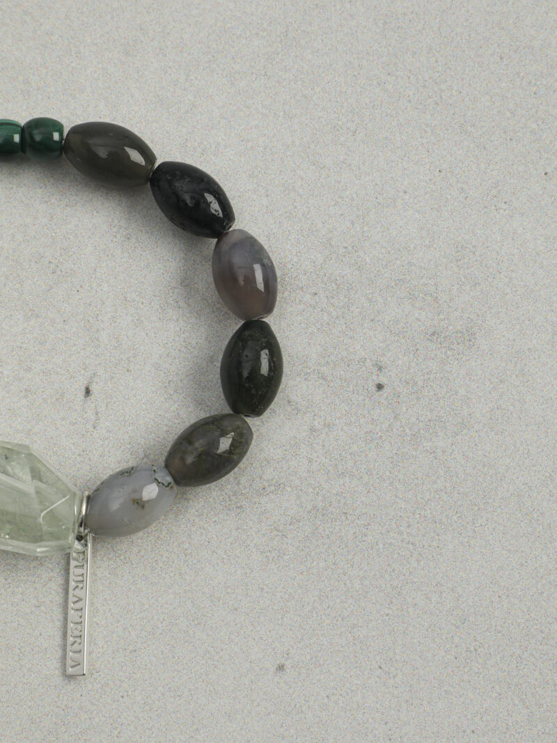 Original detail view of Malachite & Green Crystal Bracelet