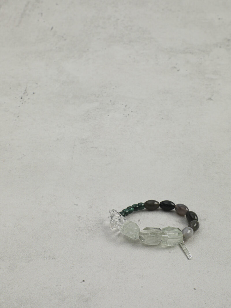 Original detail view of Malachite & Green Crystal Bracelet