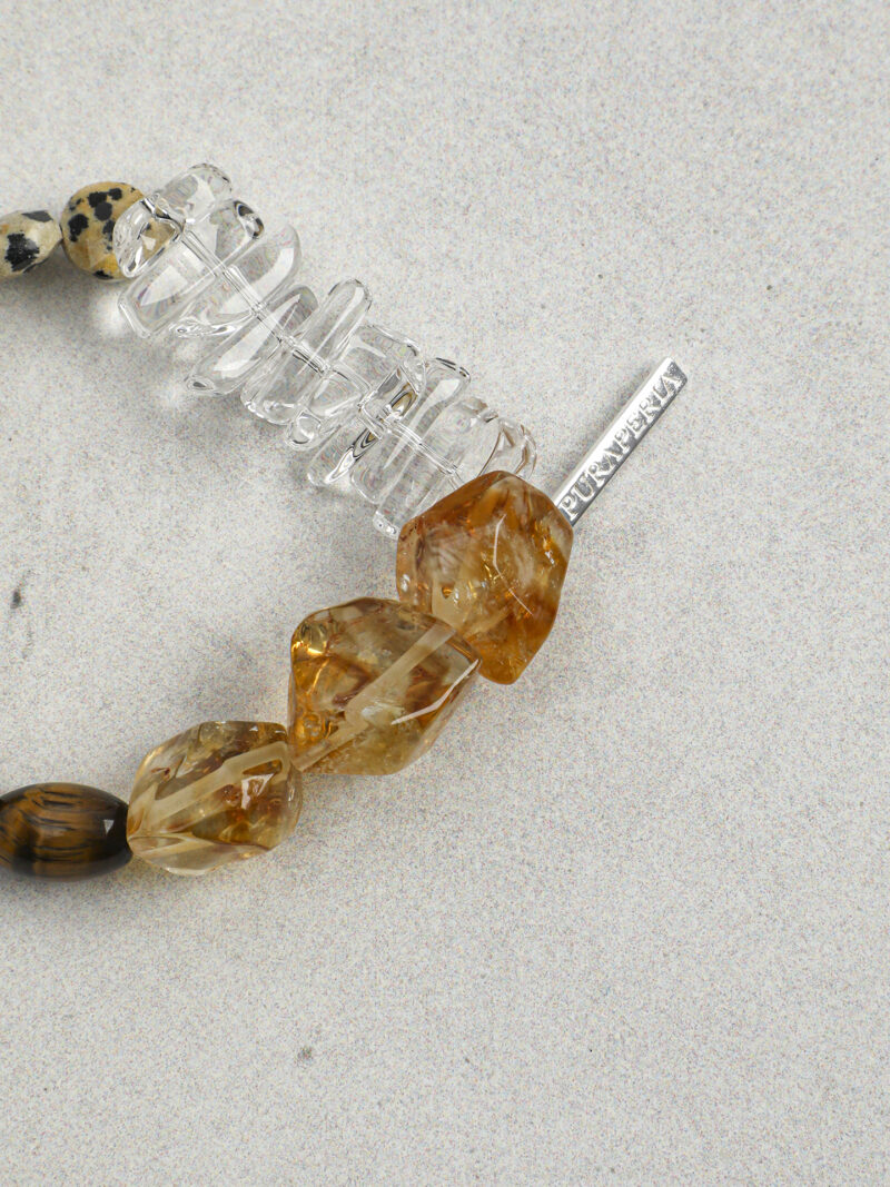 Aura & Qi detail 1J7A4349 Original detail view of Citrine & Tiger’s Eye Bracelet