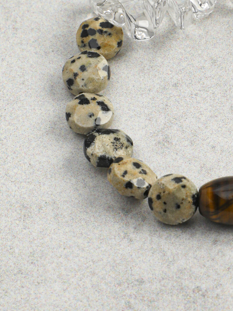 Aura & Qi detail 1J7A4356 Original detail view of Citrine & Tiger’s Eye Bracelet