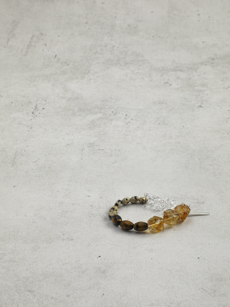 Aura & Qi detail 1J7A4360 Original detail view of Citrine & Tiger’s Eye Bracelet
