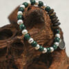 Original detail view of Malachite & Cultured Pearl Bracelet