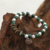 Original detail view of Malachite & Cultured Pearl Bracelet