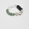 Original detail view of Agate, Aventurine & Cultured Pearl Bracelet
