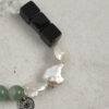 Original detail view of Agate, Aventurine & Cultured Pearl Bracelet