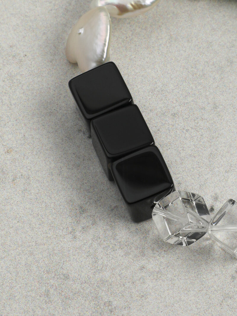 Original detail view of Agate, Aventurine & Cultured Pearl Bracelet