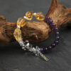 Original detail view of Clear Quartz, Amethyst, Citrine & Cultured Pearl Bracelet