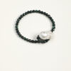 Original detail view of Malachite & Cultured Pearl Bracelet