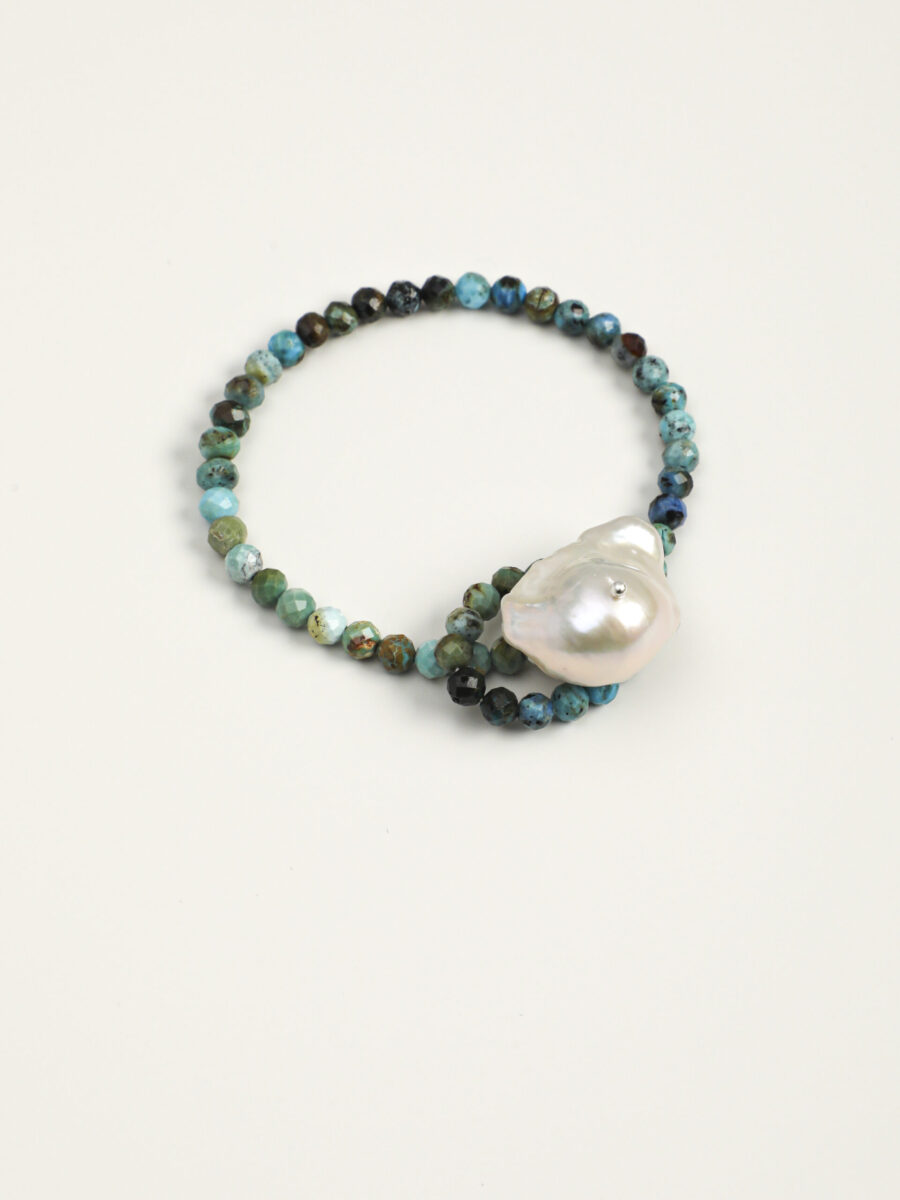 Original detail view of Phoenix Stone & Pearl Bracelet