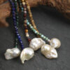 Shared original bracelet photograph for Phoenix Stone & Cultured Pearl Bracelet, Wood-Grain Stone & Cultured Pearl Bracelet, Lapis Lazuli & Cultured Pearl Bracelet, Baroque Cultured Pearl Bracelet, Malachite & Cultured Pearl Bracelet